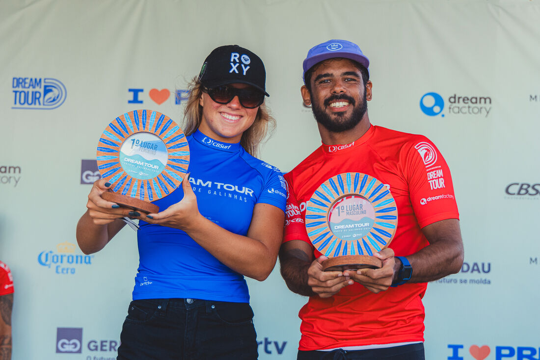 Laura Raupp e Edgard Groggia, campeões da etapa de Pernambuco do Dream Tour