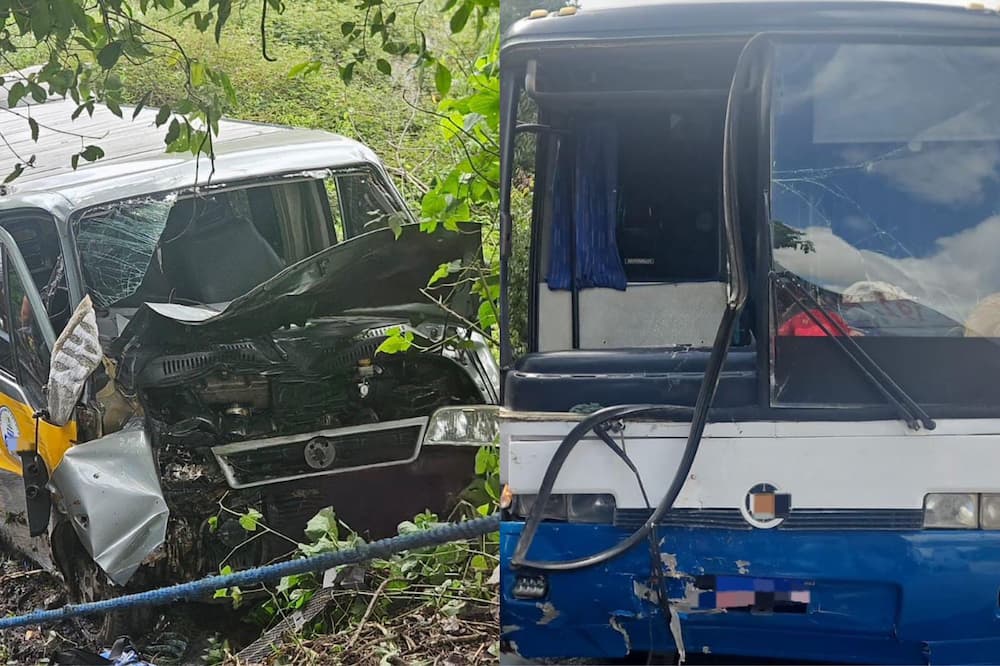 Diversas pessoas ficaram feridas depois que uma van e um ônibus colidiram na BR-232 - Foto: PRF/Divulgação