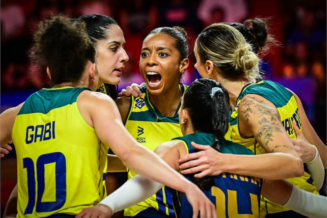 Seleção brasileira feminina de vôlei vence Alemanha na Liga das Nações