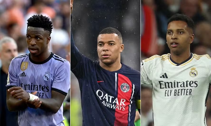 Vini Jr., Mbappé e Rodrygo serão companheiros de ataque no Real Madrid em breve 