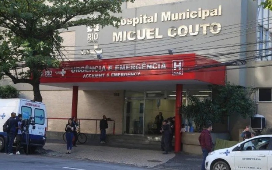 O Hospital municipal Miguel Couto, para onde o mototaxista foi levado 