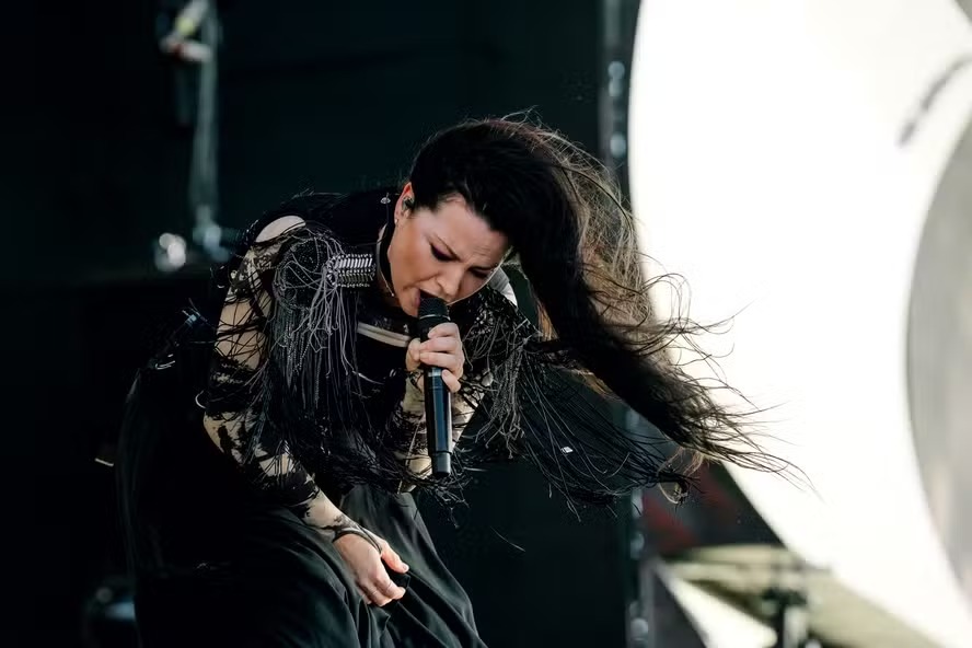 Amy Lee, vocalista do Evanescence, em show no Rock in Rio Lisboa 