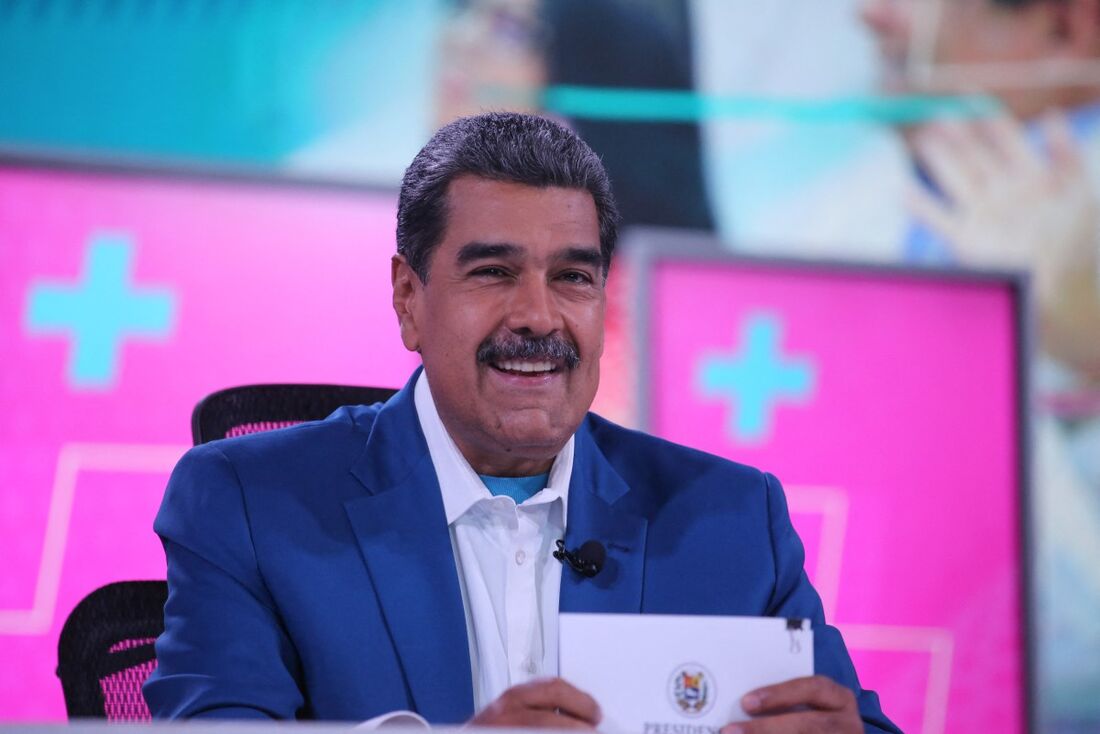 Presidente da Venezuela, Nicolás Maduro, durante programa de televisão em Caracas