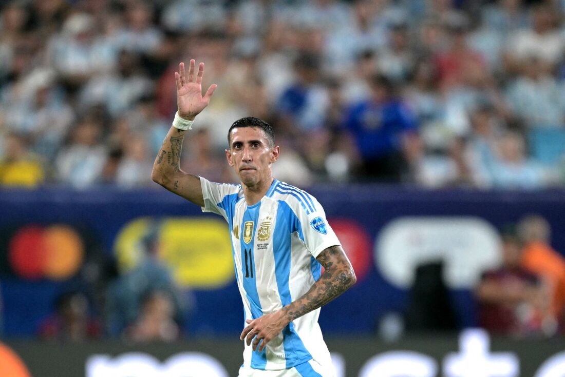 Di Maria durante semifinal da Copa América