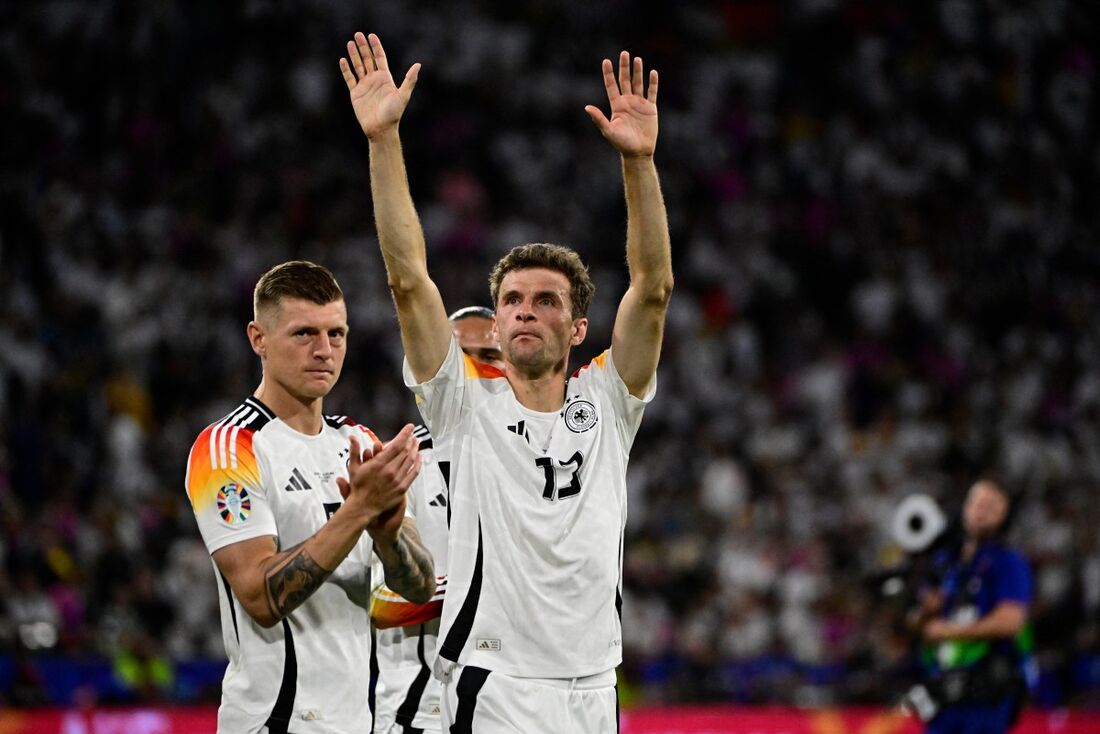 Thomas Müller em jogo da Alemanha