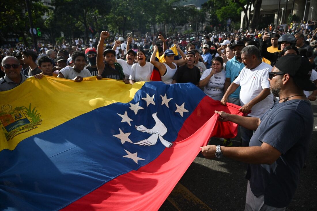 Protestos na Venezuela contra a reeleição de Maduro