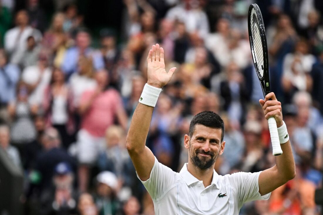 O sérvio Novak Djokovic chega à final de Wimbledon 