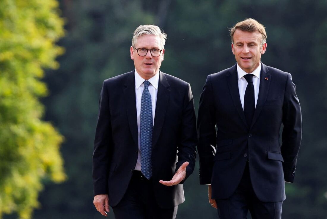 Keir Starmer e Emmanuel Macron