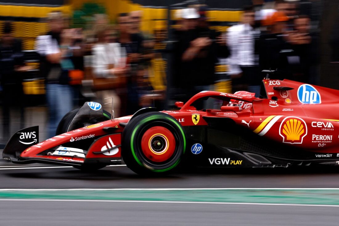 Leclerc e sua Ferrari ficaram com a vitória