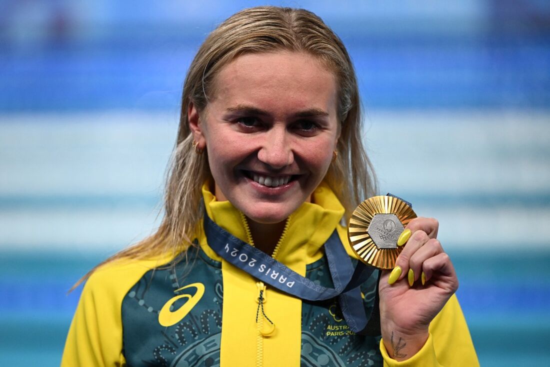 A medalhista de ouro australiana, Ariarne Titmus