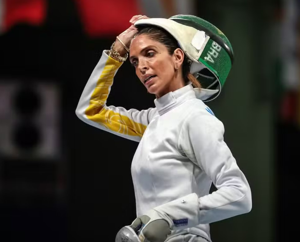 Atleta Nathalie Moellhausen em ação nos Jogos Olímpicos Paris 2024 