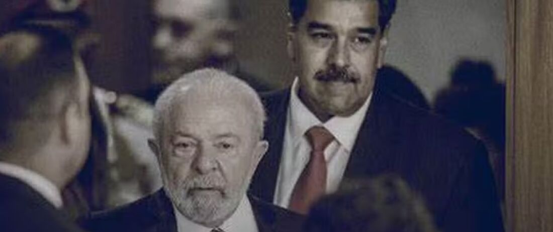 O presidente do Brasil Luiz Inácio Lula Da Sila e o atual presidente da Venezuela Nicolás Maduro 