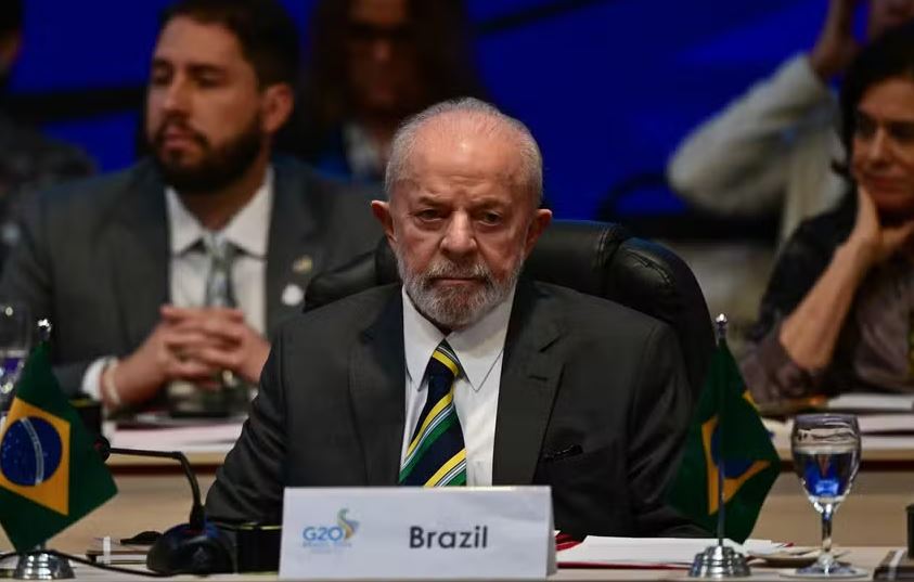 O presidente brasileiro Luiz Inácio Lula da Silva no pré-lançamento da Aliança Global contra a Fome e a Pobreza, no Rio de Janeiro 