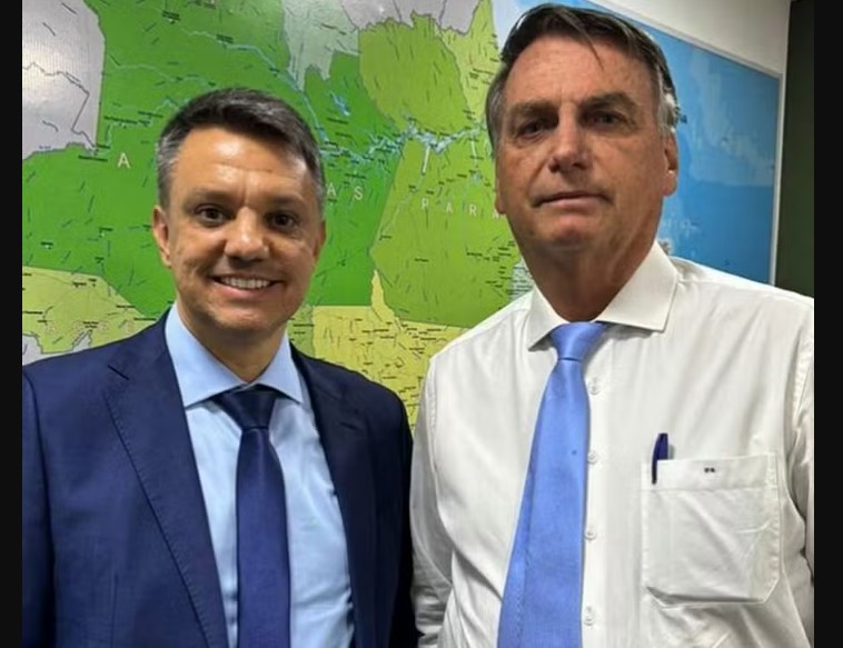 Marcelo Ustra e o ex-presidente Jair Bolsonaro (PL) 