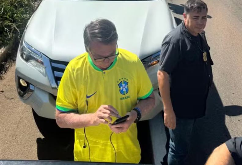 Jair Bolsonaro em bloqueio no Pará 