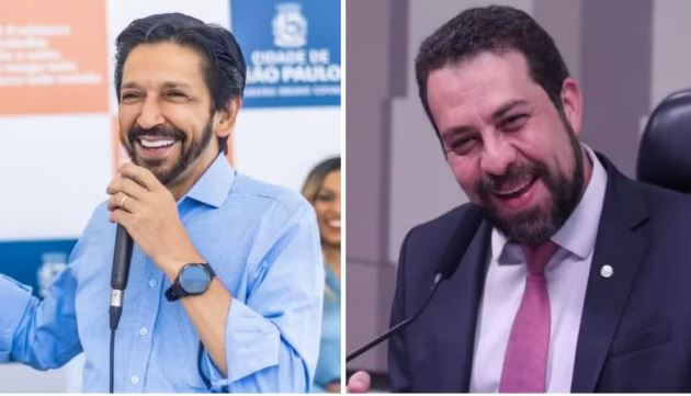 O prefeito de São Paulo, Ricardo Nunes (MDB), e o deputado federal Guilherme Boulos (PSOL). 