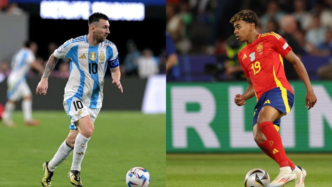 Messi, pela Argentina, e Yamal, pela Espanha