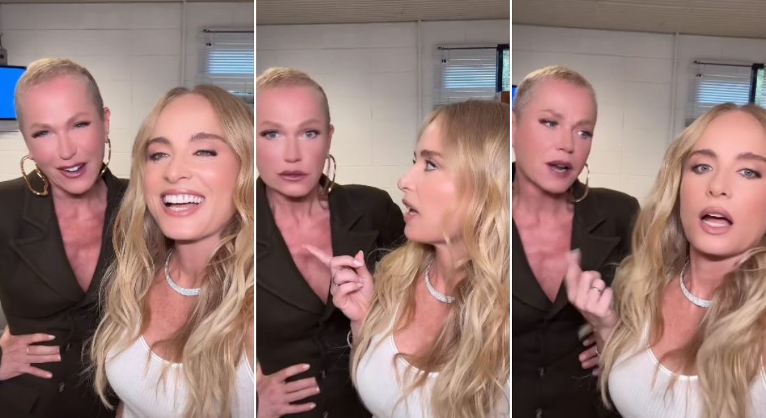 Xuxa e Angélica surgem juntas e brincam sobre quem é a "doida" da amizade