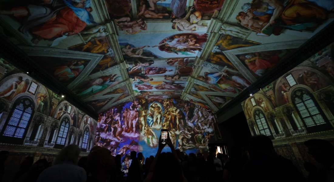 Exposição imersiva "Michelangelo: O Mestre da Capela Sistina"