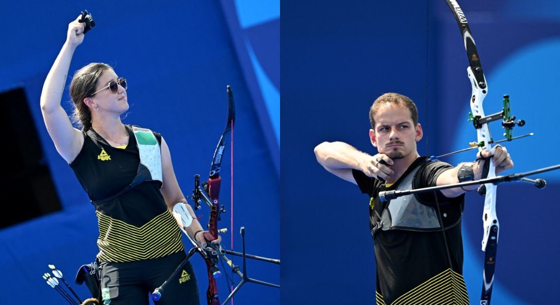 Ana Luiza Caetano e Marcus D'almeida estão nas oitavas de final do tiro com arco