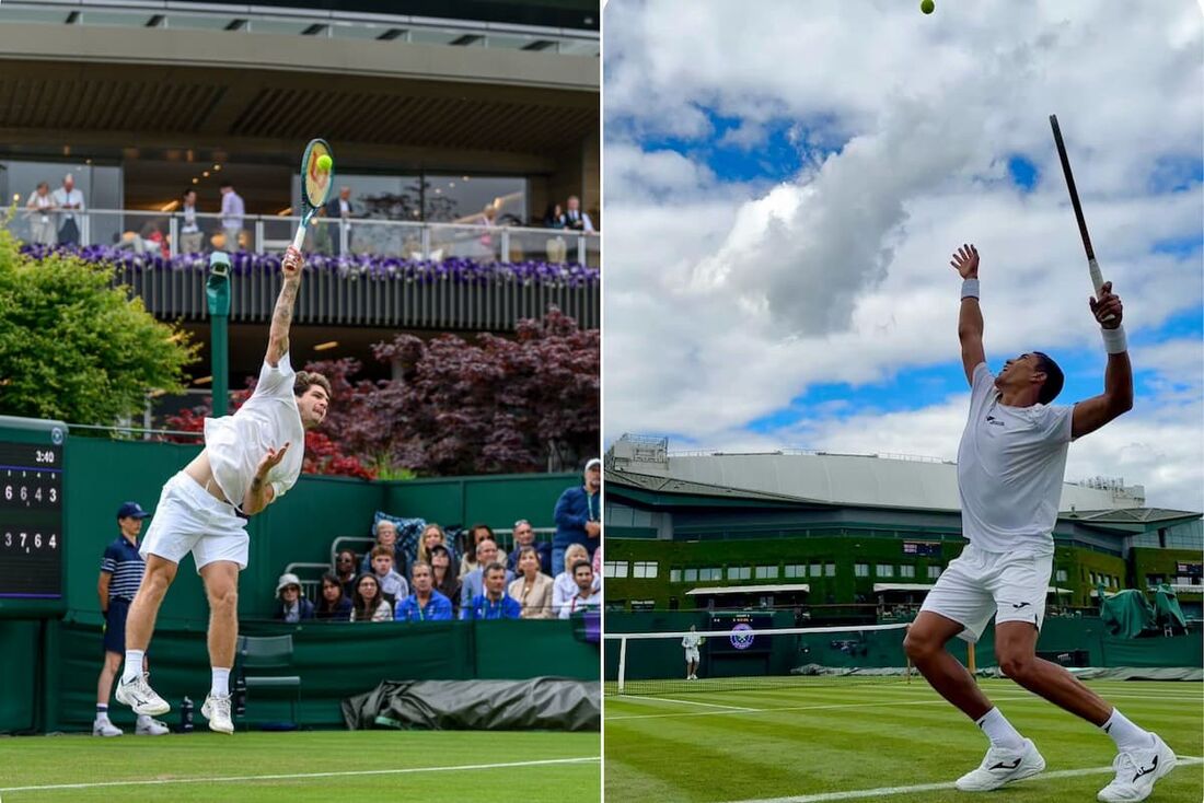 Monteiro e Wild estão envolvidos na disputa de Wimbledon nesta semana 