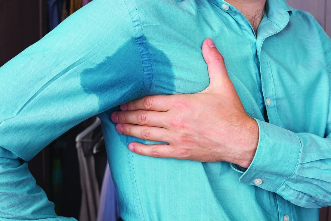 Suor excessivo na axila