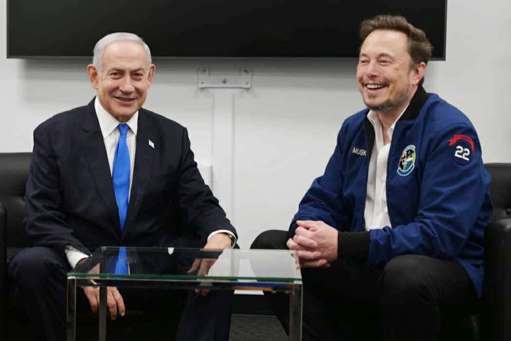 Benjamin Netanyahu, primeiro-ministro de Israel, e Elon Musk