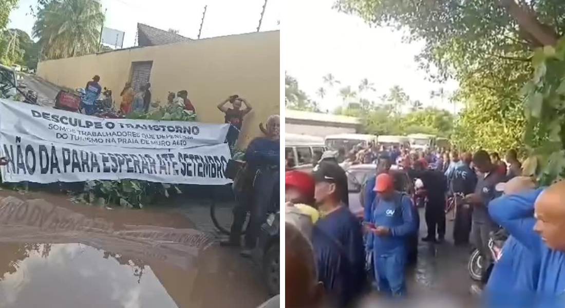 Protesto fecha estrada de Muro Alto: manifestantes cobram melhorias na via