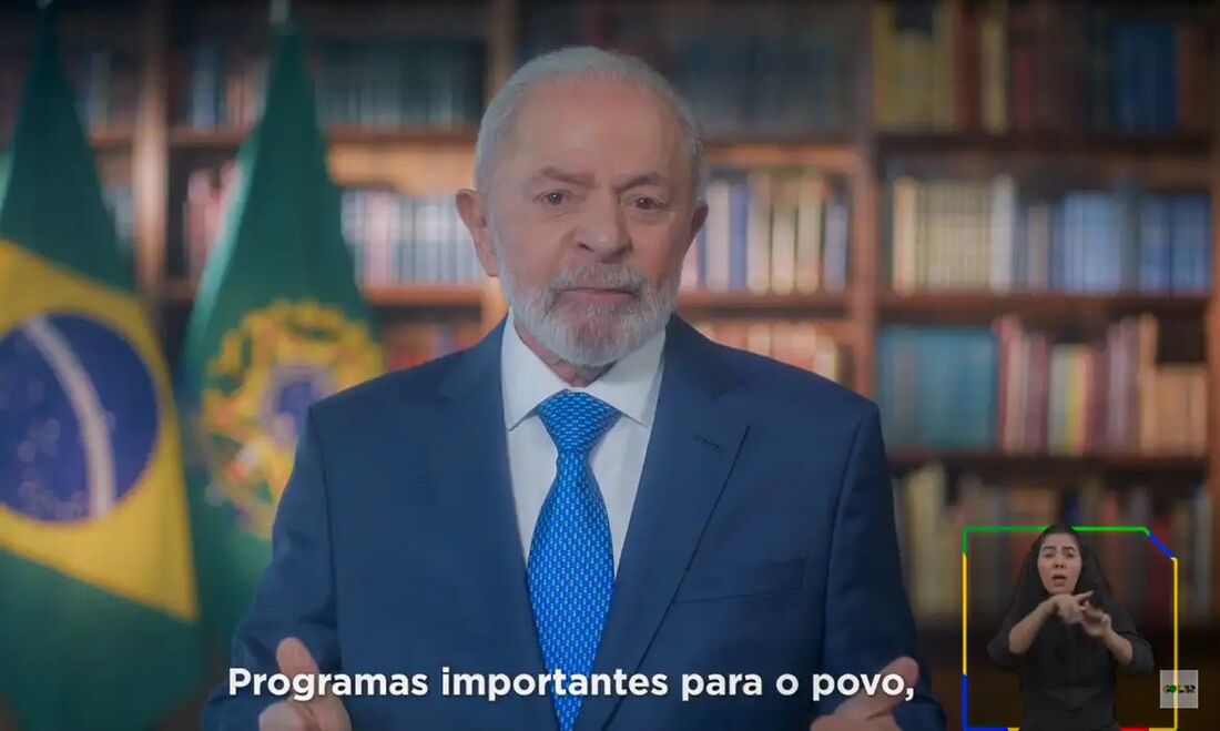 Lula em pronunciamento nacional no dia 28 de julho de 2024