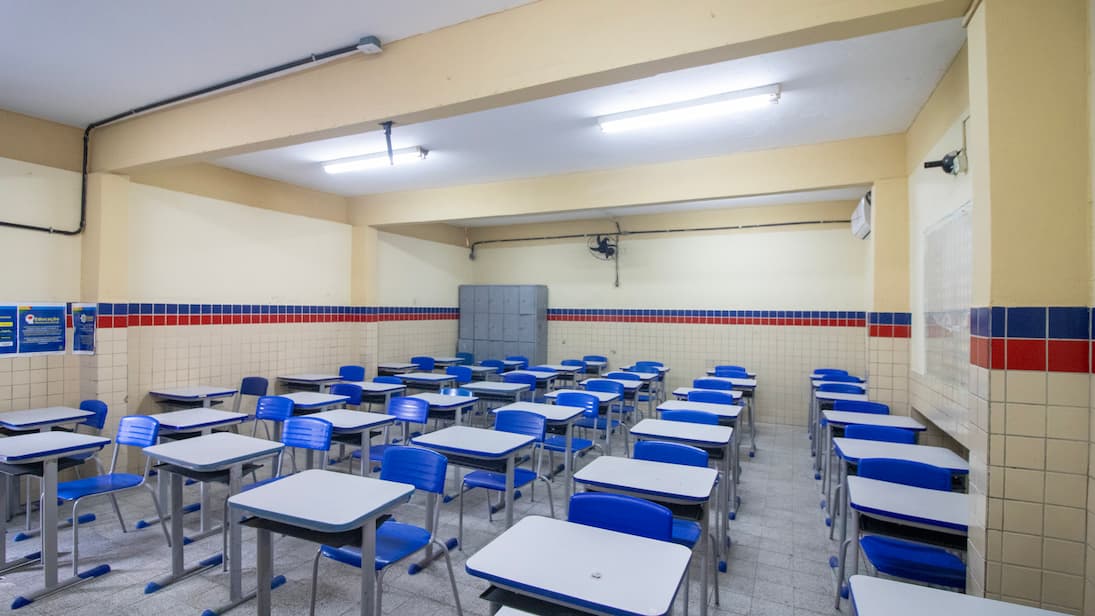 Sala de aula de escola da rede estadual de Pernambuco