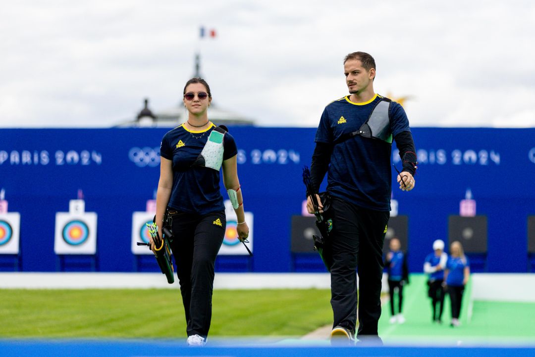 Ana Luiza Caetano e Marcus D'Almeida representam o Brasil no tiro com arco 