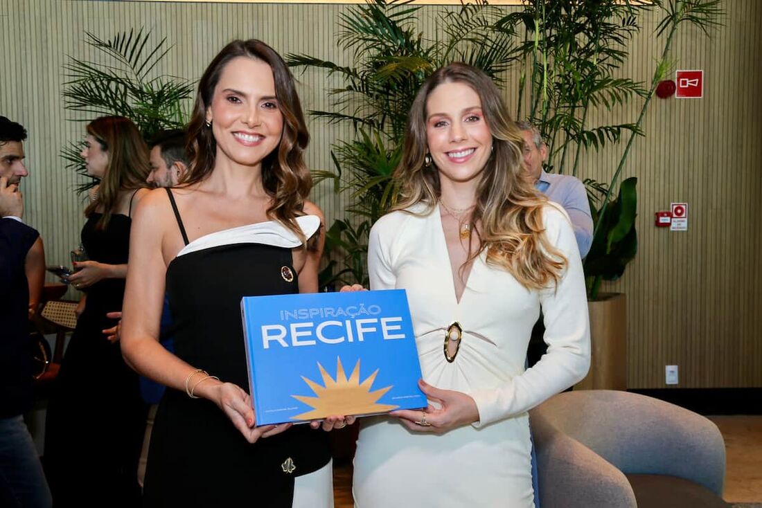 Camila e Eduarda Haeckel, no lançamento do livro Inspiração Recife.