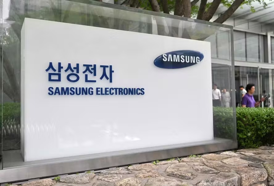 Entrada do prédio da Samsung Electronics em Seul 