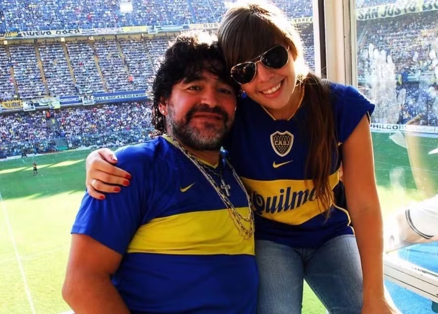 Dalma e o pai Maradona 