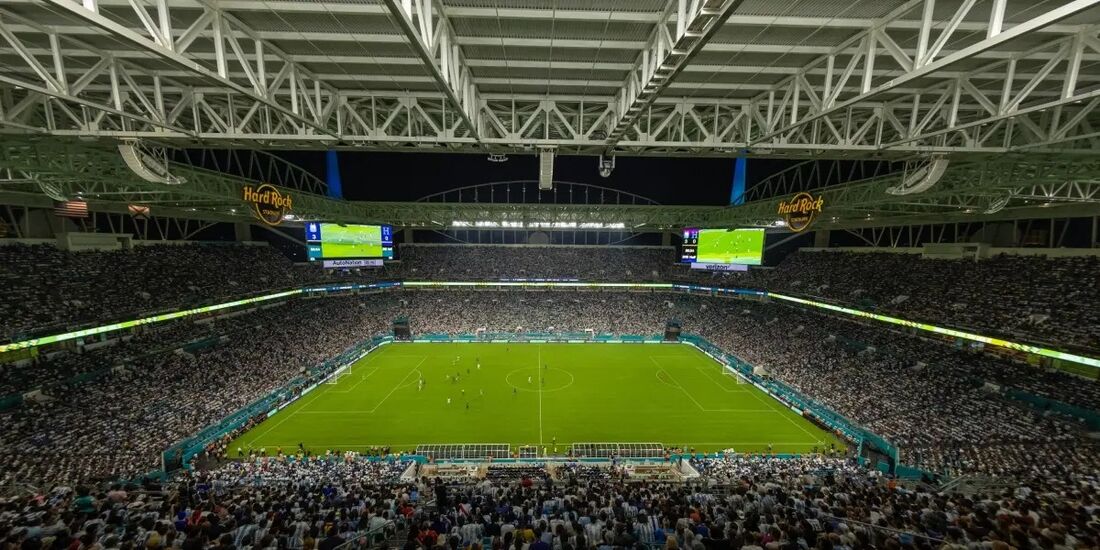 Estádio Hard Rock, palco da final entre Argentina e Colômbia