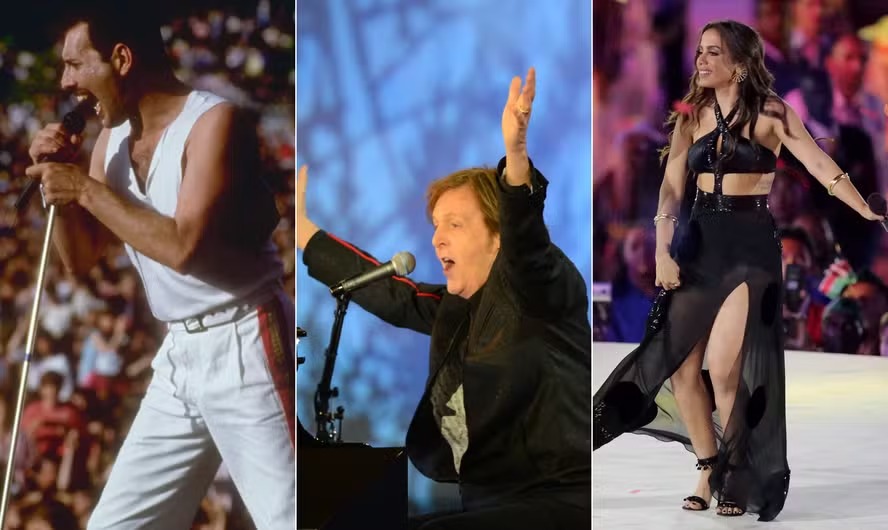 Freddie Mercury, Paul McCartney e Anitta tiveram momentos em aberturas da Olimpíada 