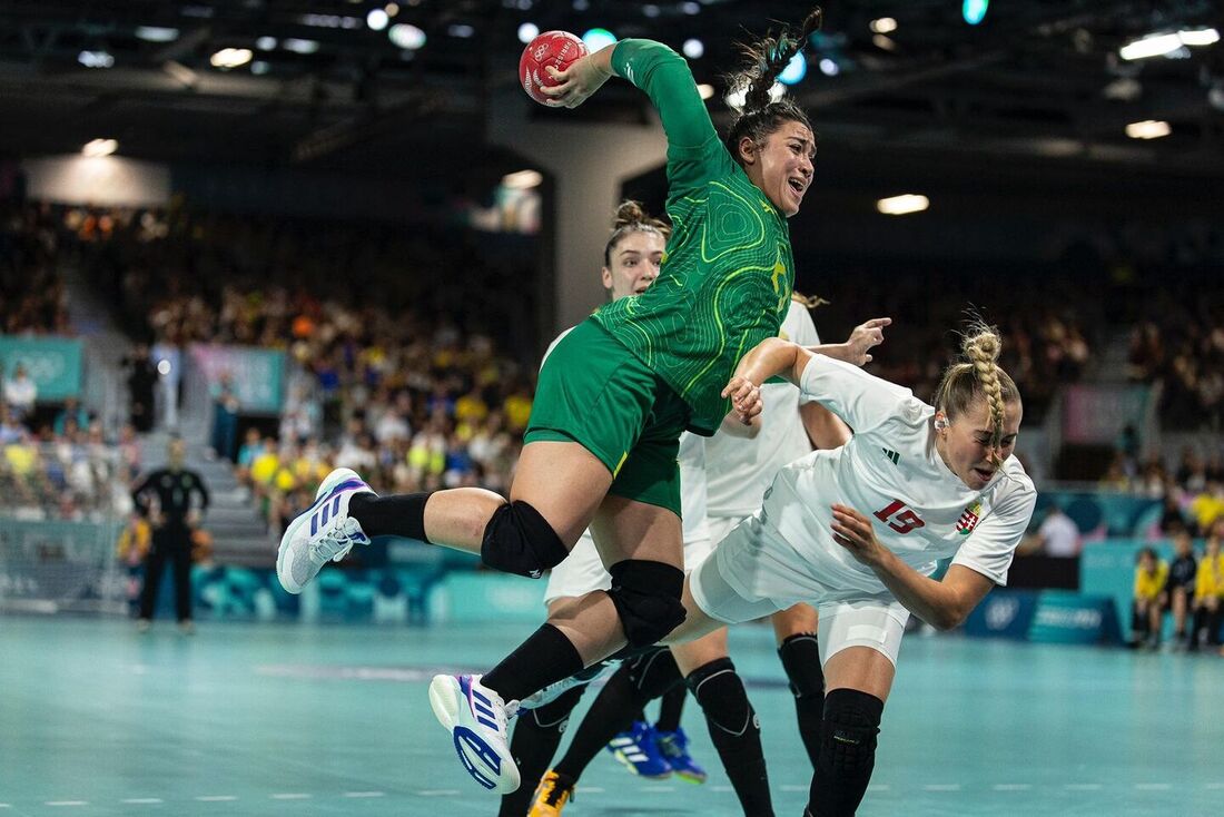 Giulia, jogadora da Seleção Brasileira feminina de handebol 