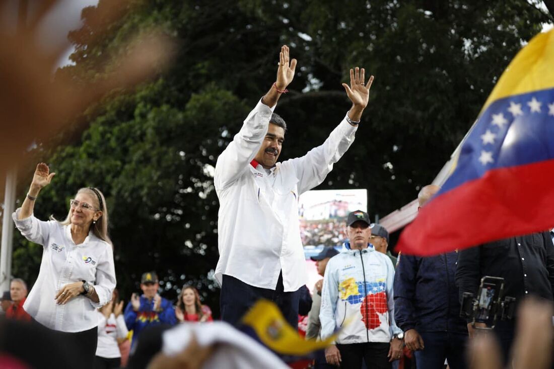 Nicolás Maduro e a primeira-dama da Venzuela, Cilia Flores