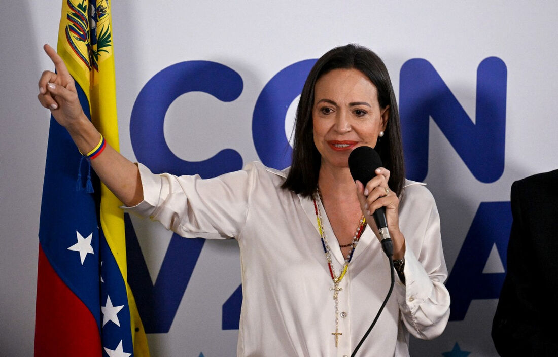 A líder da oposição venezuelana, María Corina Machado 