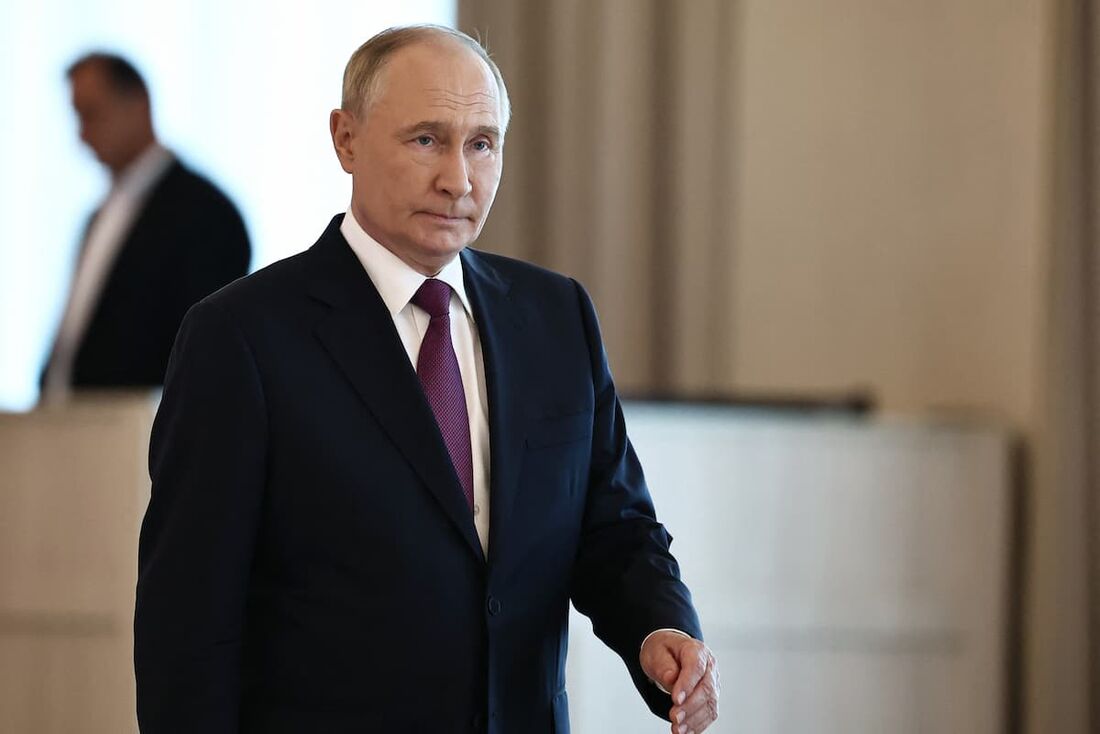 O presidente russo, Vladimir Putin,  evitou viajar para o exterior por quase um ano e meio e não compareceu à cúpula do Brics na África do Sul