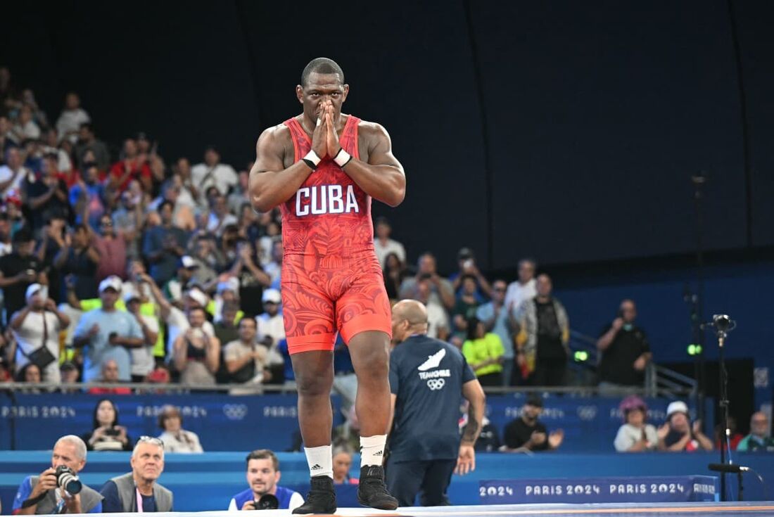 Mijaín López, pentacampeão olímpico no wrestling estilo greco-romano