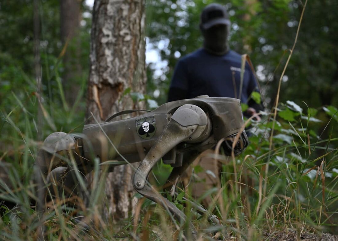 Cães-robôs são usados por soldados ucranianos em guerra contra a Rússia