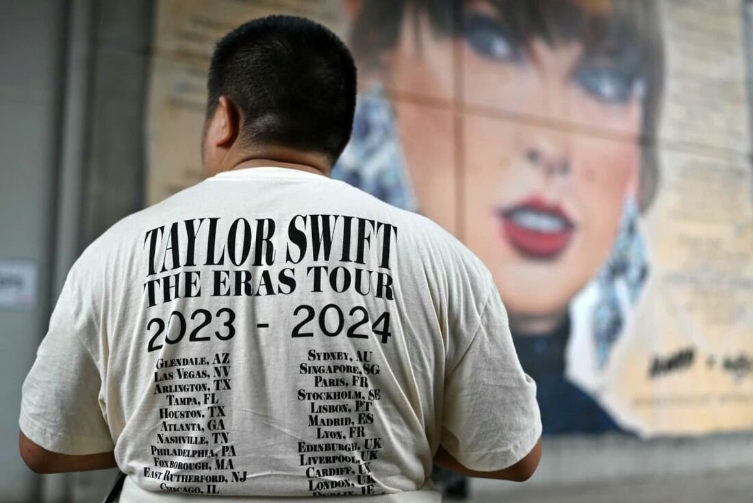 Fã de Taylor Swift em Londres, para show 