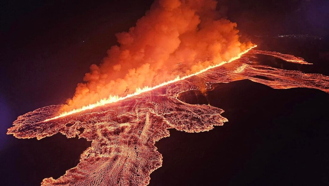 Erupção vulcânica na Islândia