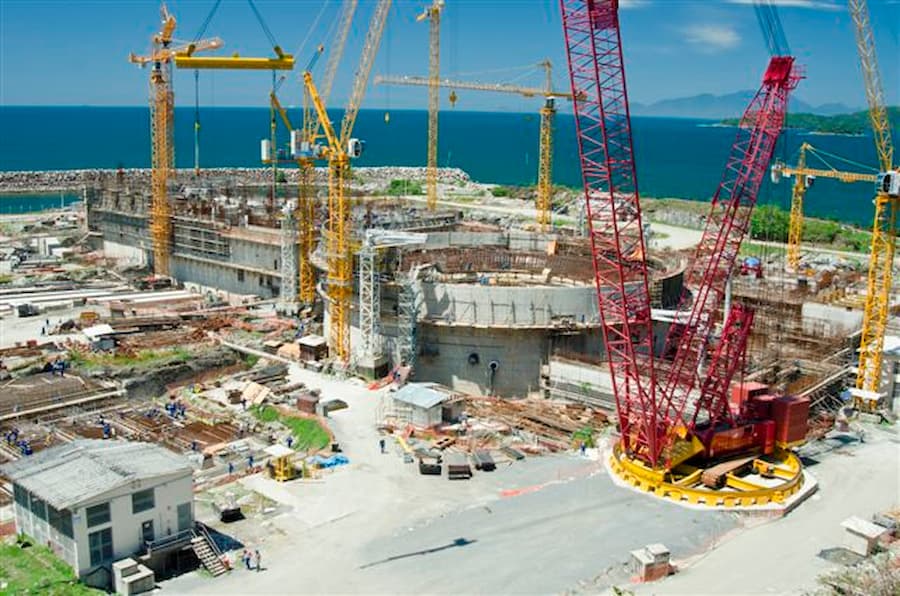 Usina nuclear de Angra 3 em construção