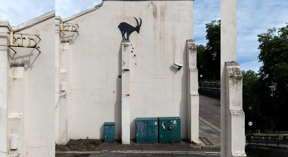 Nova obra do artista Bansky, em Richmond, na região sudoeste de Londres