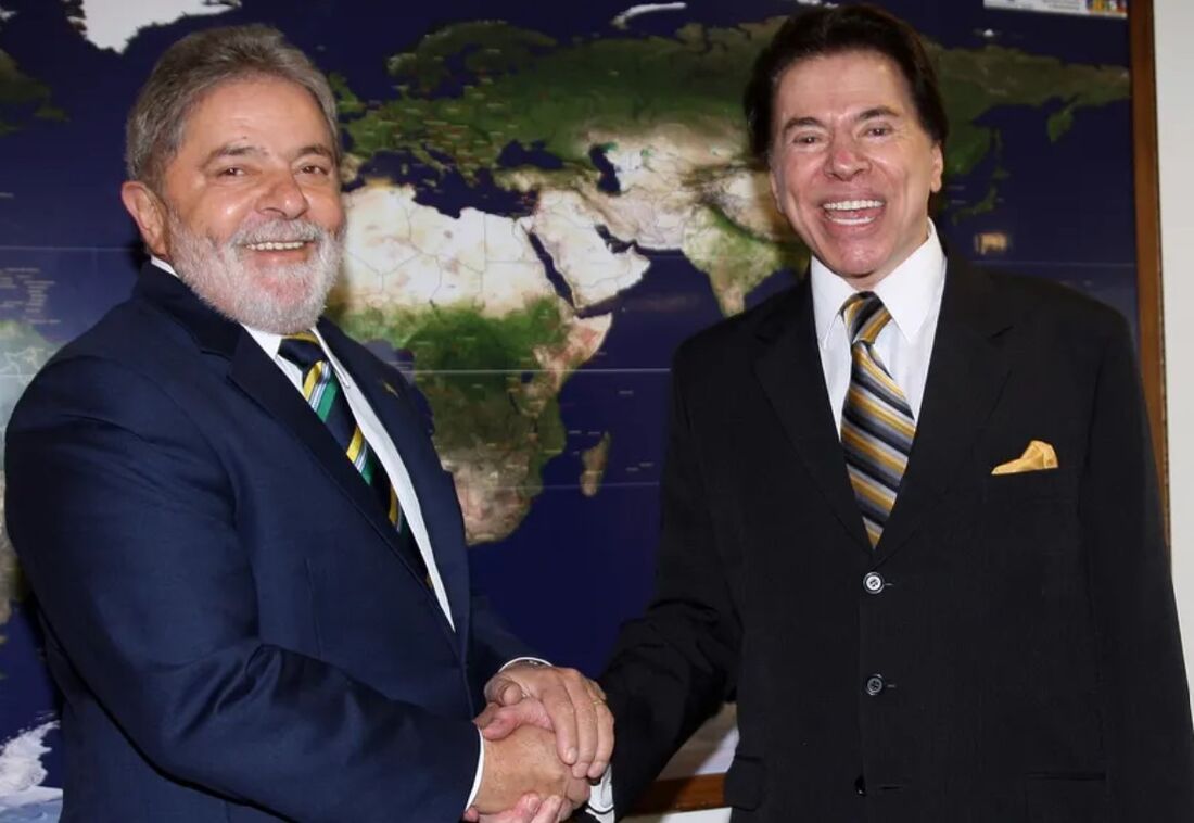 O presidente Luiz Inácio Lula da Silva (PT) em encontro com Silvio Santos, do SBT, em 2010 