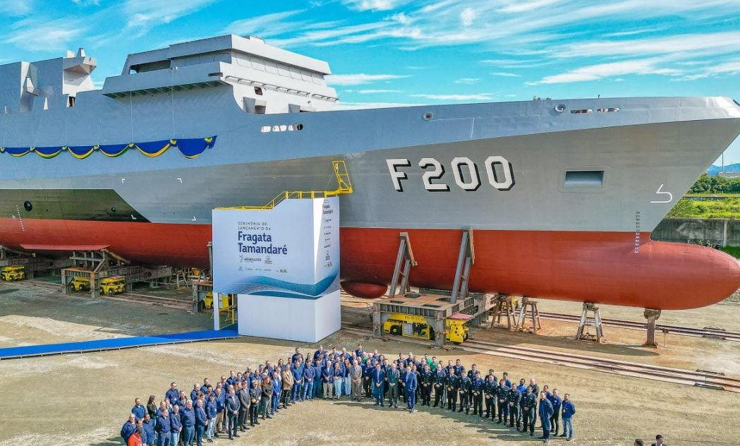 Presidente da República, Luiz Inácio Lula da Silva, durante cerimônia de Lançamento da Fragata Tamandaré, no Estaleiro Thyssenkrupp. Itajaí - SC.