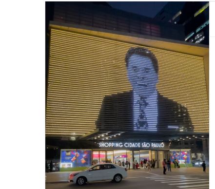 Homenagem a Silvio Santos em Shopping na Avenida Paulista, em SP