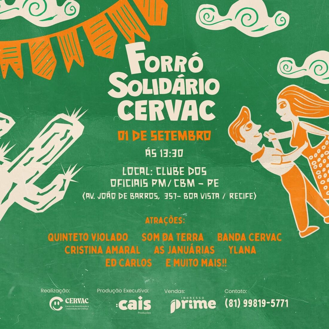  FORRÓ SOLIDÁRIO CERVAC vai acontecer no dia 01.09.2024